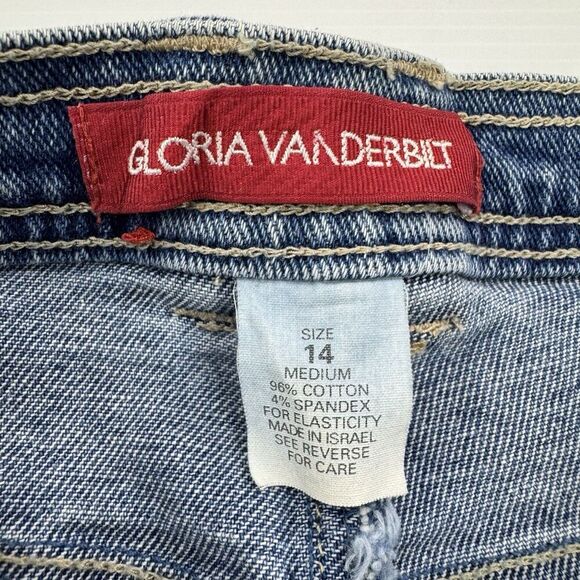 Gloria Vanderbilt Red Label Jeans Size 14 High Rise Denim Stretch - Picture 2 of 11